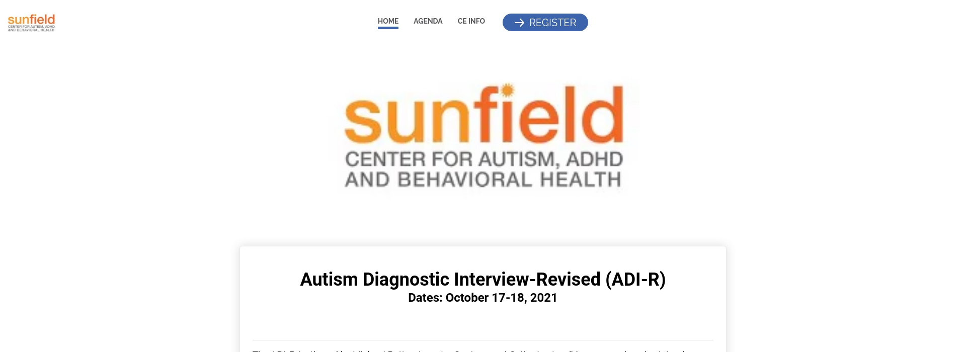 Autism Diagnostic Interview-Revised (ADI-R)